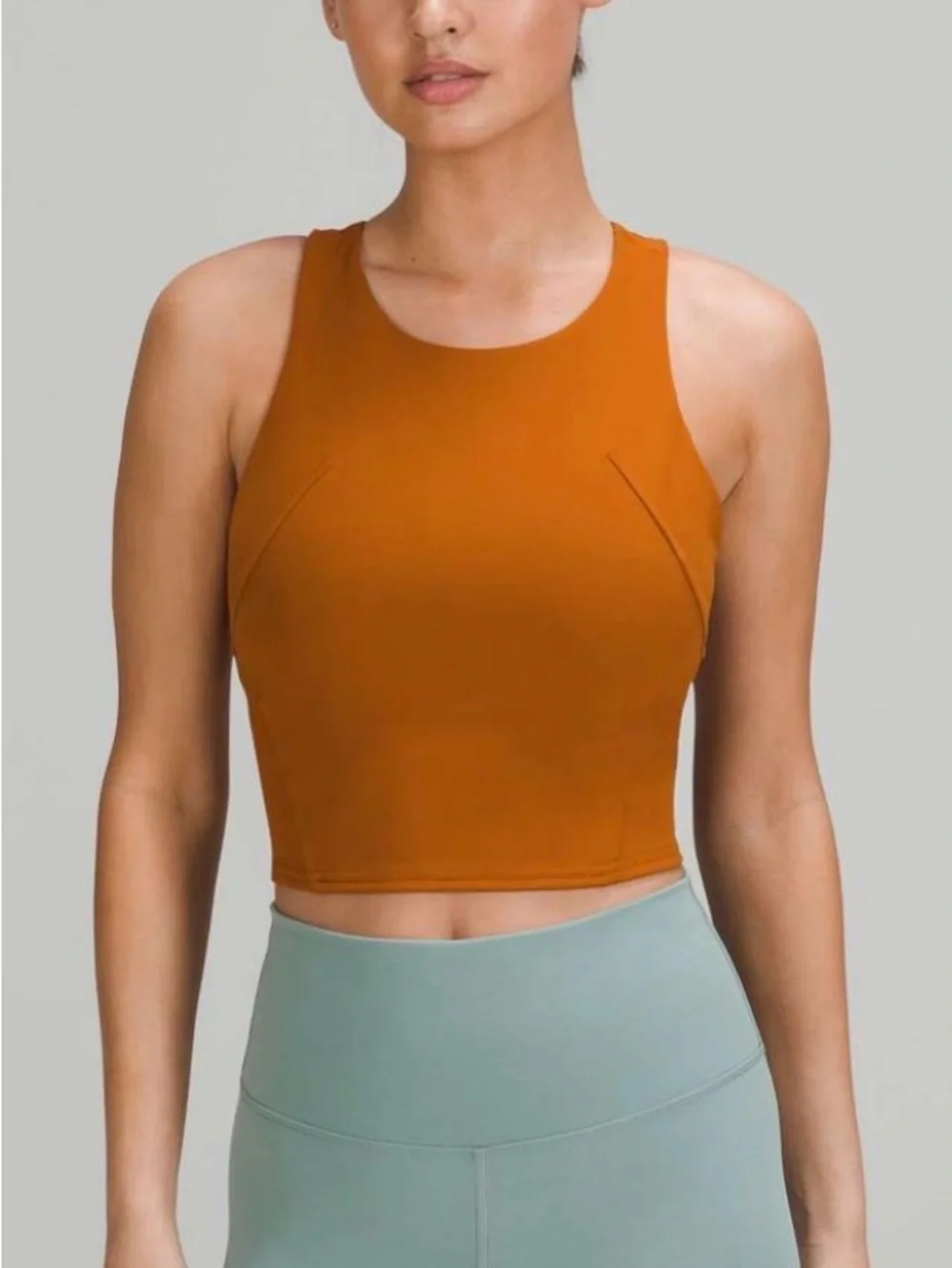 lululemon Invigorate Training Cropped Tank, Size 6, Color Butternut Brown
